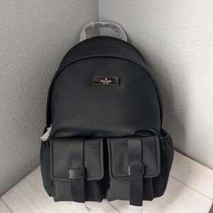 NWT Kate Spade KN671 Carter Medium Cargo Backpack In Black